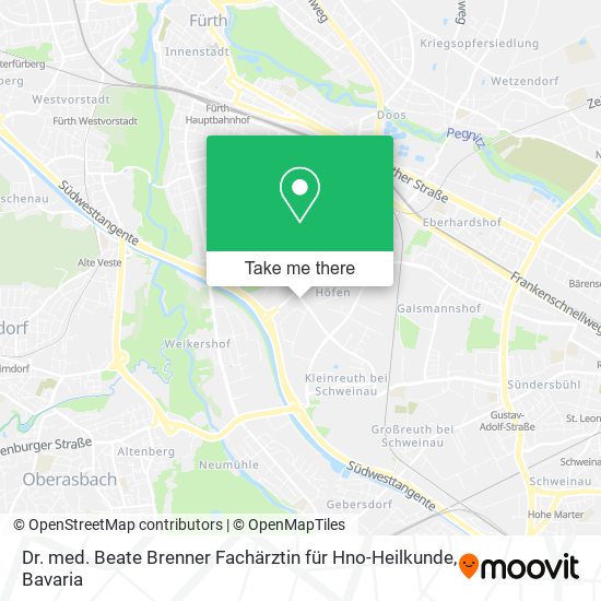 Dr. med. Beate Brenner Fachärztin für Hno-Heilkunde map