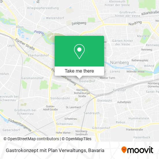 Карта Gastrokonzept mit Plan Verwaltungs