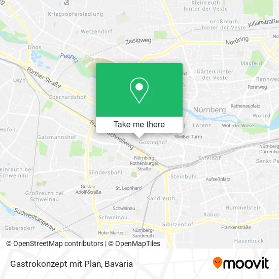 Карта Gastrokonzept mit Plan
