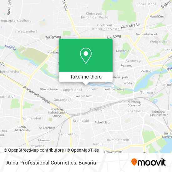 Anna Professional Cosmetics map