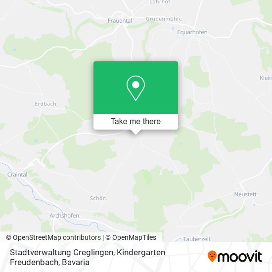 Stadtverwaltung Creglingen, Kindergarten Freudenbach map