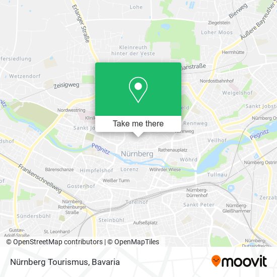 Nürnberg Tourismus map