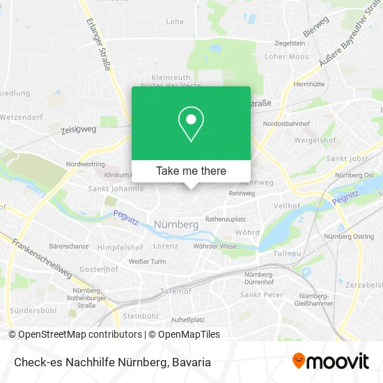 Карта Check-es Nachhilfe Nürnberg