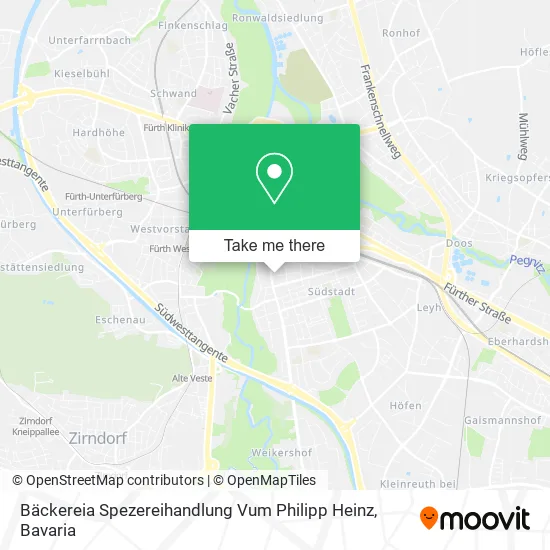 Карта Bäckereia Spezereihandlung Vum Philipp Heinz