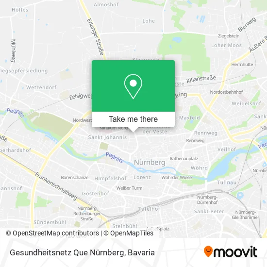 Карта Gesundheitsnetz Que Nürnberg