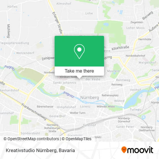 Карта Kreativstudio Nürnberg