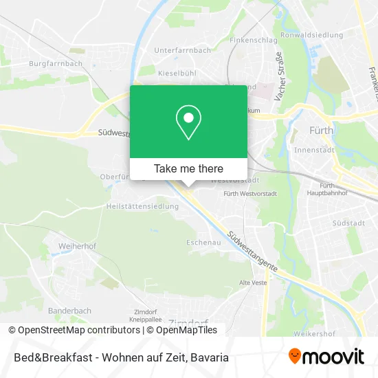Карта Bed&Breakfast - Wohnen auf Zeit
