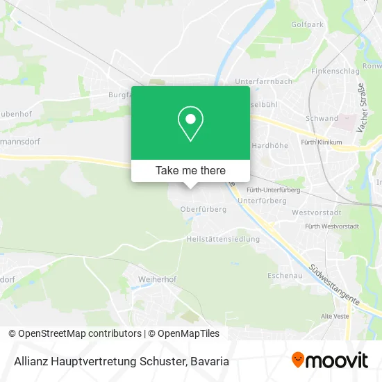 Карта Allianz Hauptvertretung Schuster