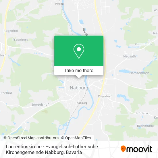 Карта Laurentiuskirche - Evangelisch-Lutherische Kirchengemeinde Nabburg