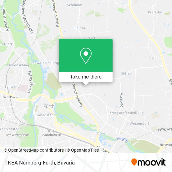 IKEA Nürnberg-Fürth map