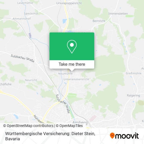 Württembergische Versicherung: Dieter Stein map