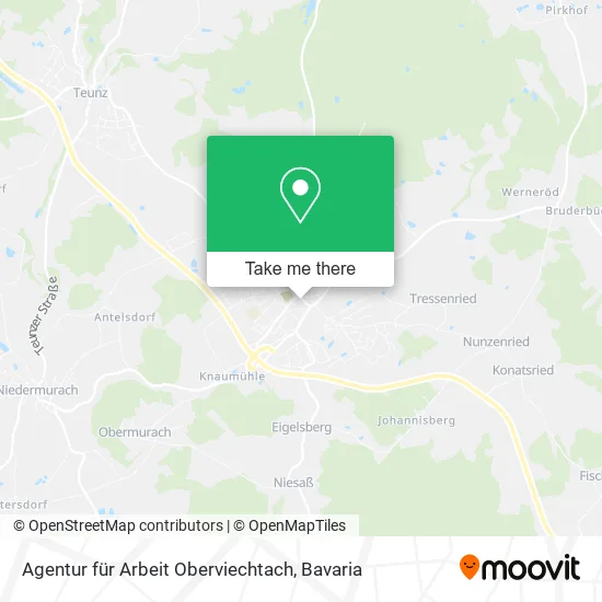 Карта Agentur für Arbeit Oberviechtach
