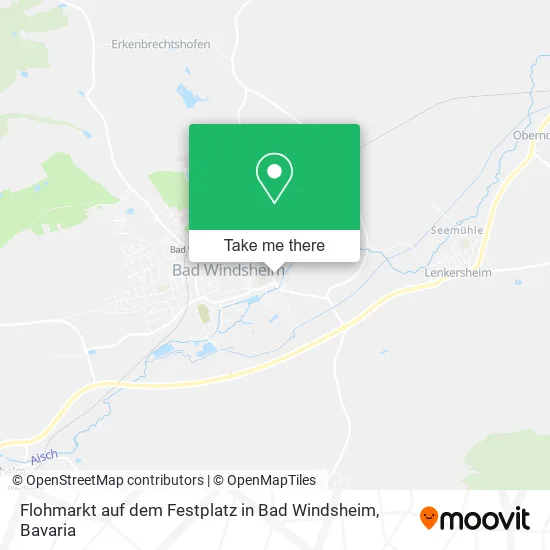 Карта Flohmarkt auf dem Festplatz in Bad Windsheim