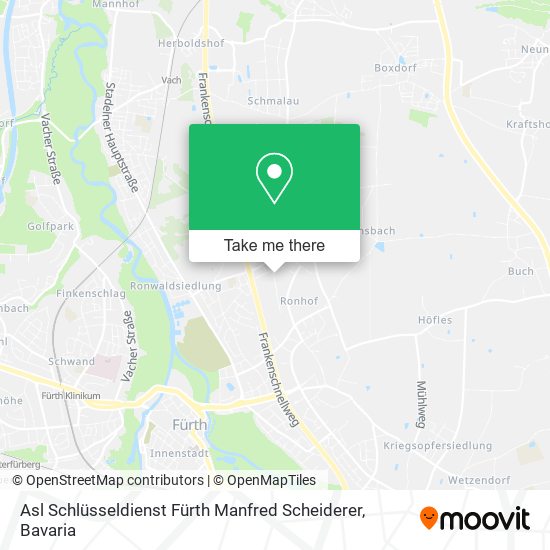 Asl Schlüsseldienst Fürth Manfred Scheiderer map