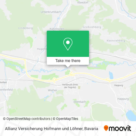 Карта Allianz Versicherung Hofmann und Löhner