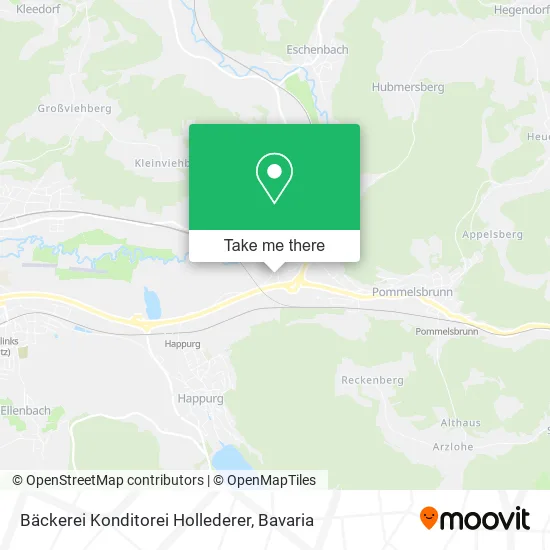 Карта Bäckerei Konditorei Hollederer