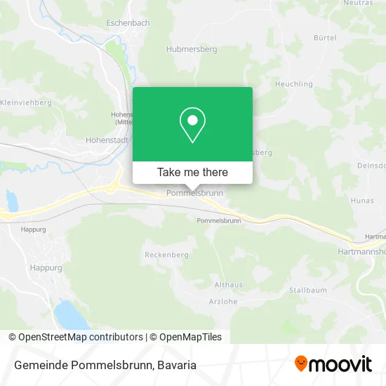Карта Gemeinde Pommelsbrunn