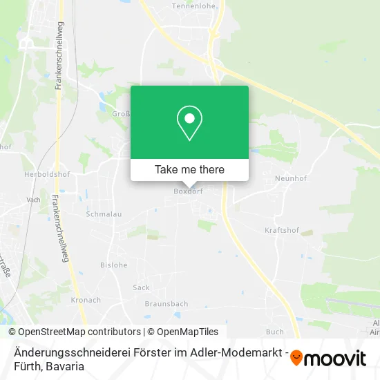 Карта Änderungsschneiderei Förster im Adler-Modemarkt - Fürth