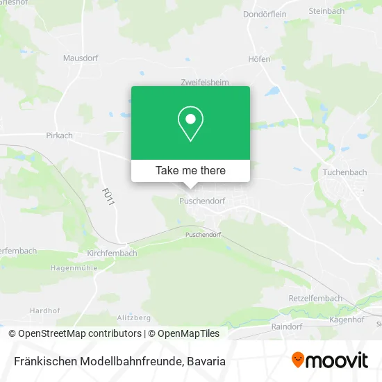 Карта Fränkischen Modellbahnfreunde