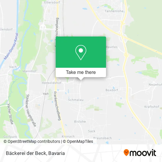 Карта Bäckerei der Beck