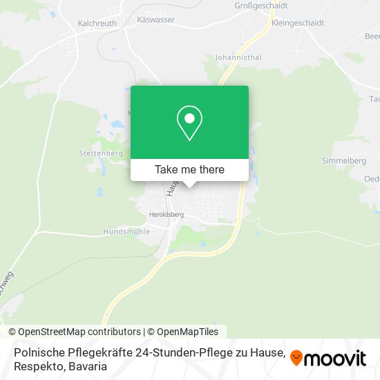 Polnische Pflegekräfte 24-Stunden-Pflege zu Hause, Respekto map