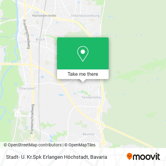 Карта Stadt- U. Kr.Spk Erlangen Höchstadt