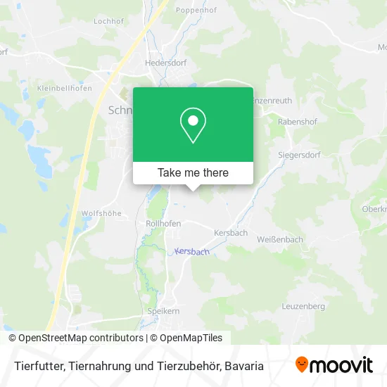 Карта Tierfutter, Tiernahrung und Tierzubehör