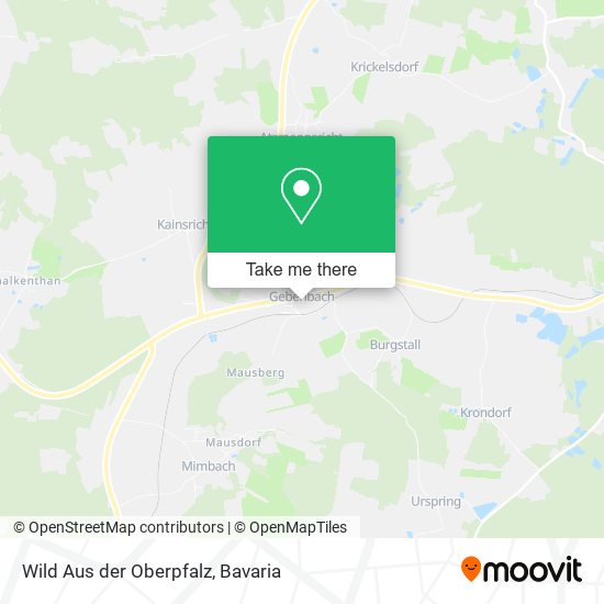 Wild Aus der Oberpfalz map