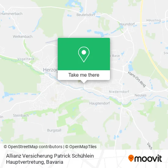 Карта Allianz Versicherung Patrick Schühlein Hauptvertretung