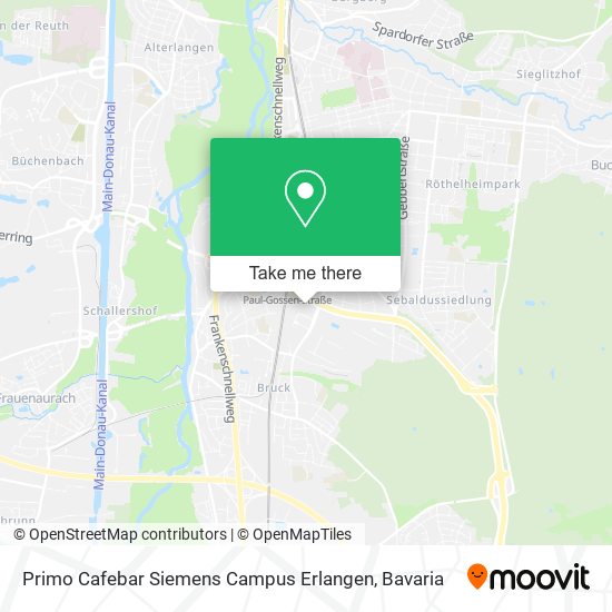 Primo Cafebar Siemens Campus Erlangen map