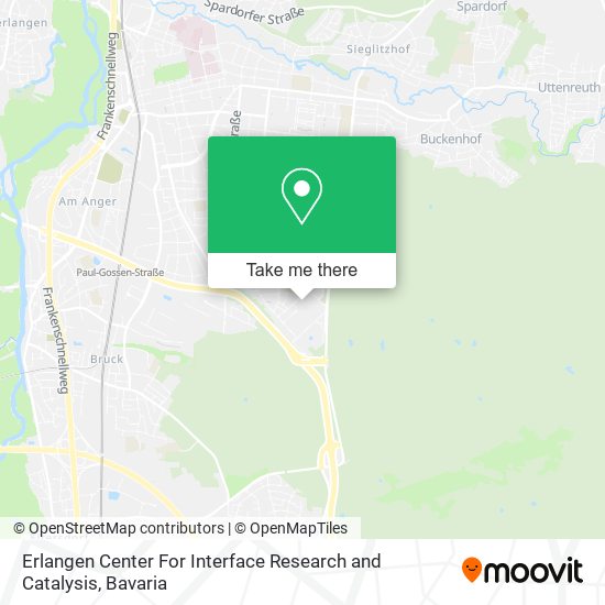 Erlangen Center For Interface Research and Catalysis map