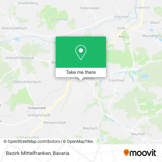 Карта Bezirk Mittelfranken