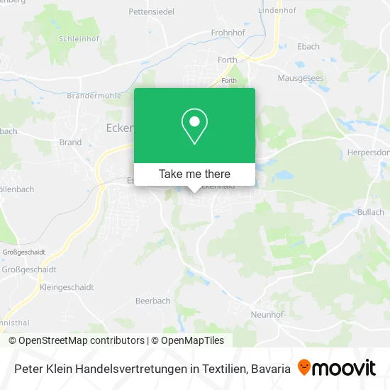 Карта Peter Klein Handelsvertretungen in Textilien