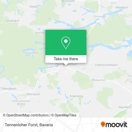 Карта Tennenloher Forst