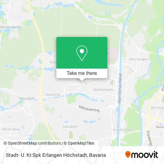 Карта Stadt- U. Kr.Spk Erlangen Höchstadt