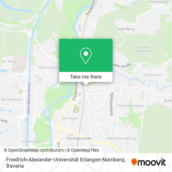 Friedrich-Alexander-Universität Erlangen-Nürnberg map