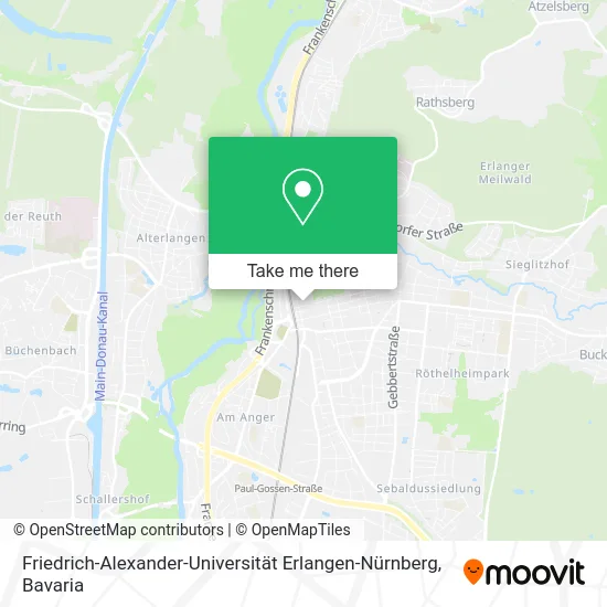 Карта Friedrich-Alexander-Universität Erlangen-Nürnberg