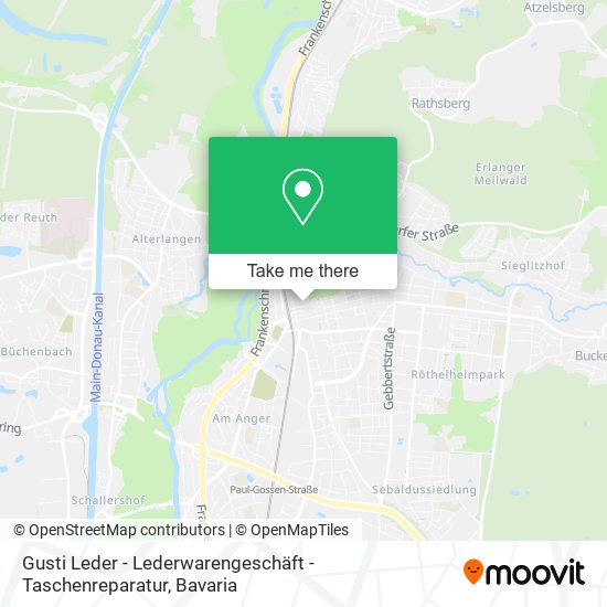 Gusti Leder - Lederwarengeschäft - Taschenreparatur map
