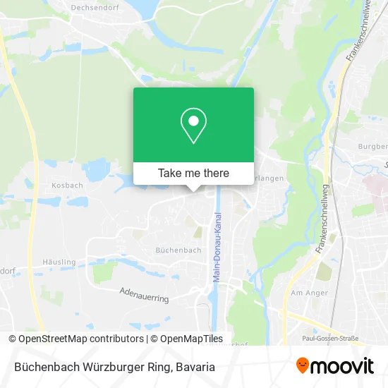 Карта Büchenbach Würzburger Ring