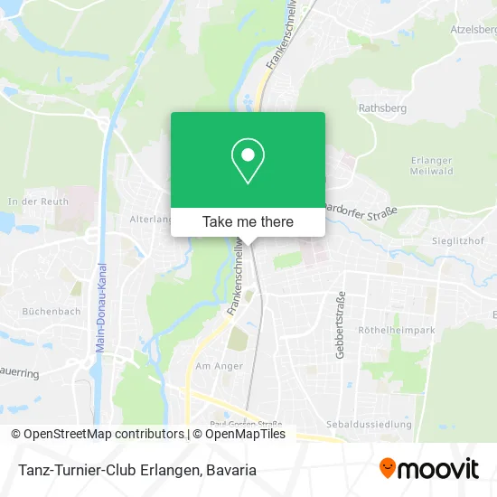 Карта Tanz-Turnier-Club Erlangen