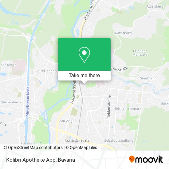 Kolibri Apotheke App map