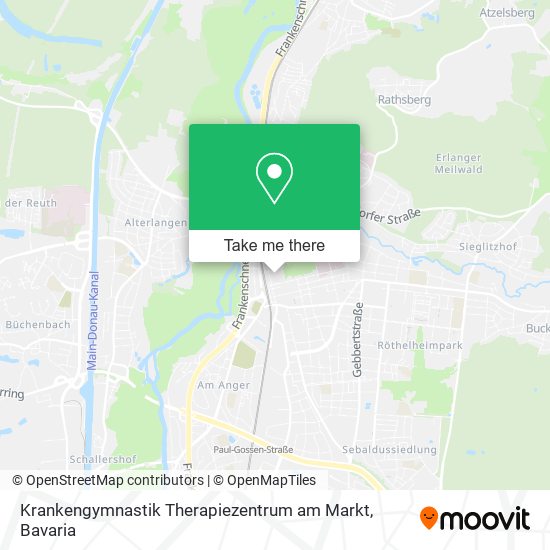 Krankengymnastik Therapiezentrum am Markt map
