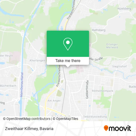 Карта Zweithaar Killmey