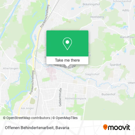 Карта Offenen Behindertenarbeit