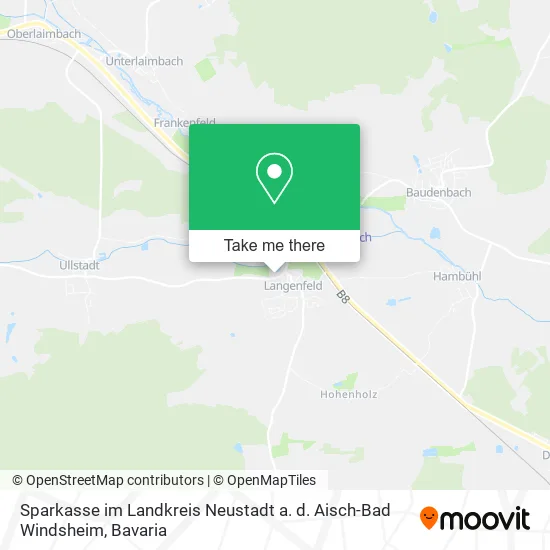 Карта Sparkasse im Landkreis Neustadt a. d. Aisch-Bad Windsheim