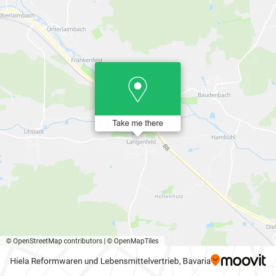 Карта Hiela Reformwaren und Lebensmittelvertrieb