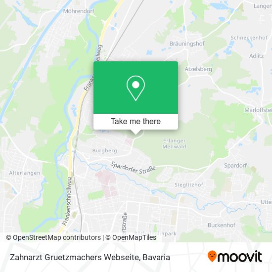 Zahnarzt Gruetzmachers Webseite map