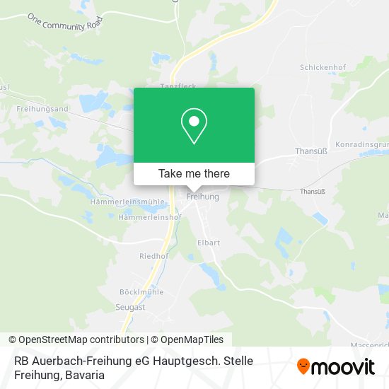 RB Auerbach-Freihung eG Hauptgesch. Stelle Freihung map