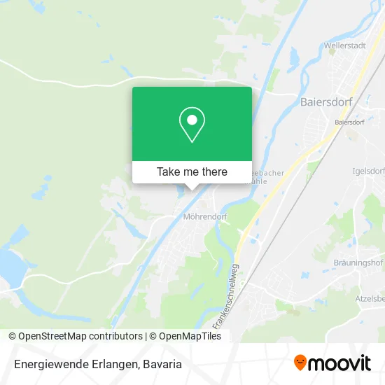 Карта Energiewende Erlangen