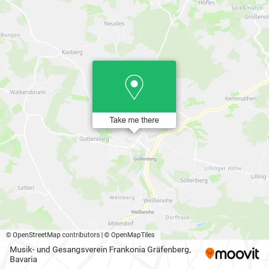 Карта Musik- und Gesangsverein Frankonia Gräfenberg